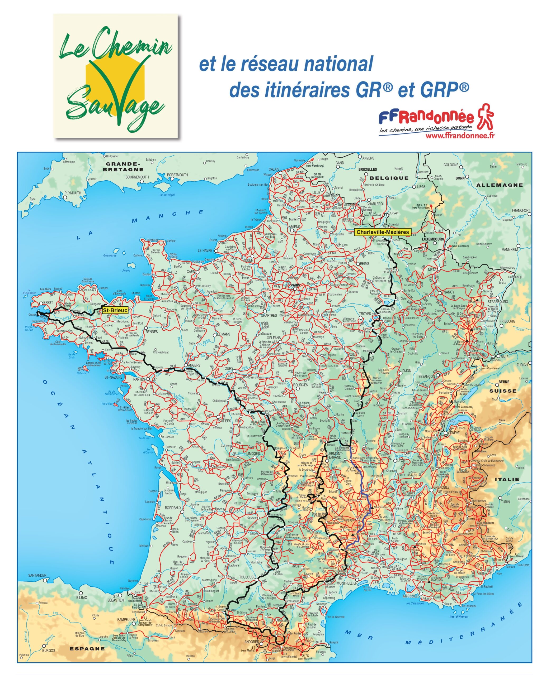 Tracé du Chemin Sauvage et Sentiers de la FFRandonnée (Rev.6)